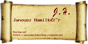 Janousz Hamilkár névjegykártya